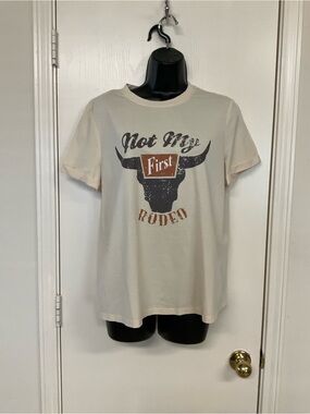Emery Rose Not My First Rodeo Graphic Tee - Cream